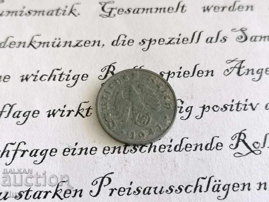 Reich coin - Germany - 1 pfennig 1941; D series with price 5.50 BGN | € 2.81 Reich coin - Germany - 1 pfennig 1941; D series with price 5.50 BGN | € 2.81