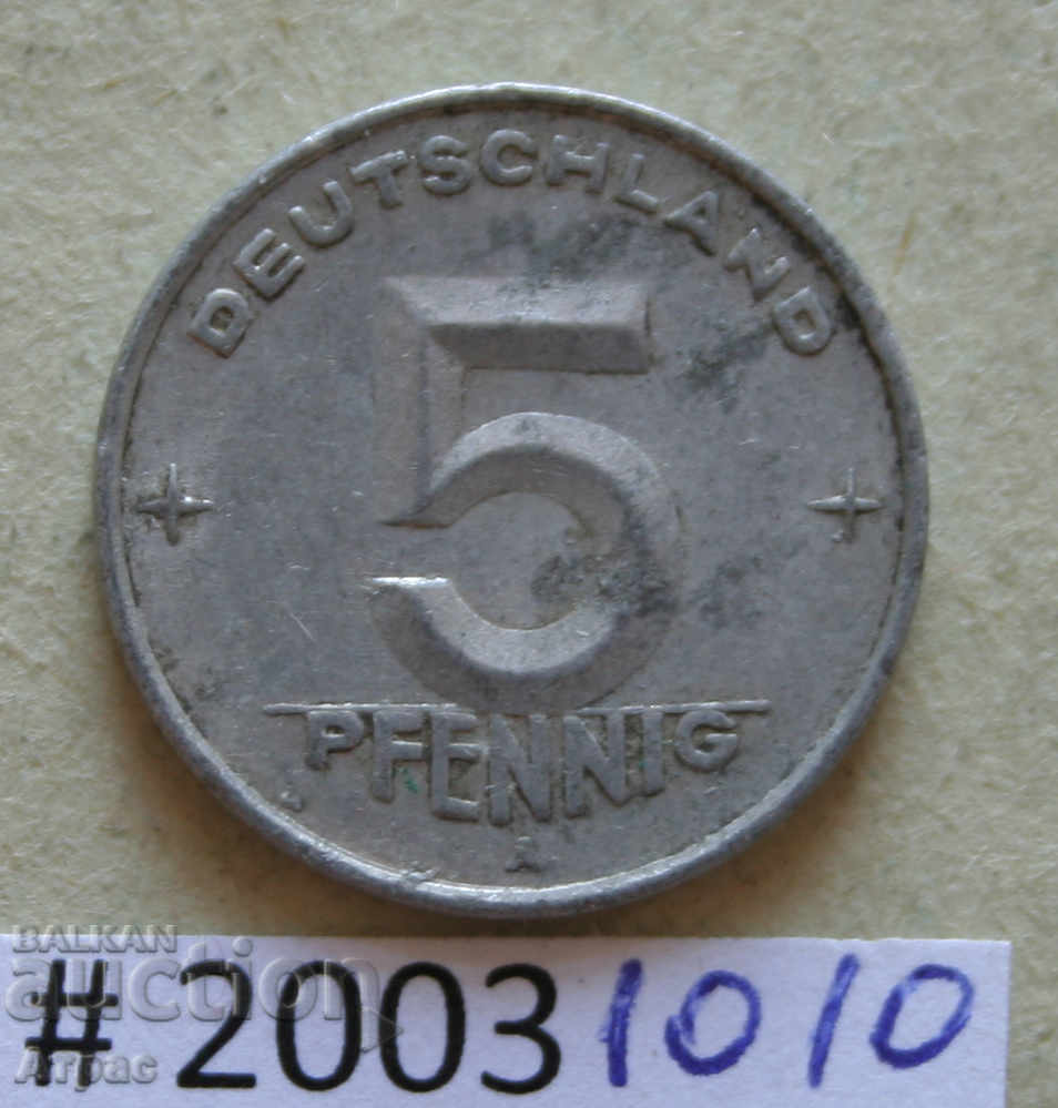 5 пфениг 1950 ГДР