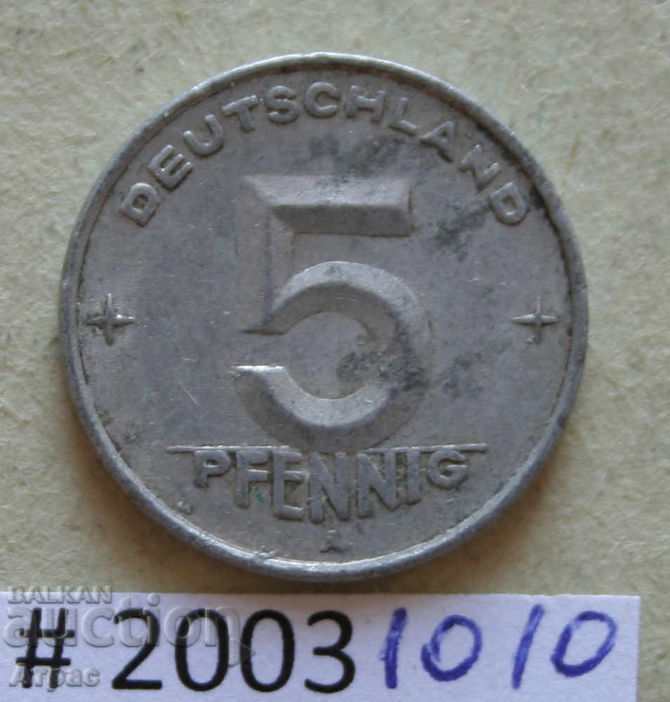 5 pfennig 1950 RDG