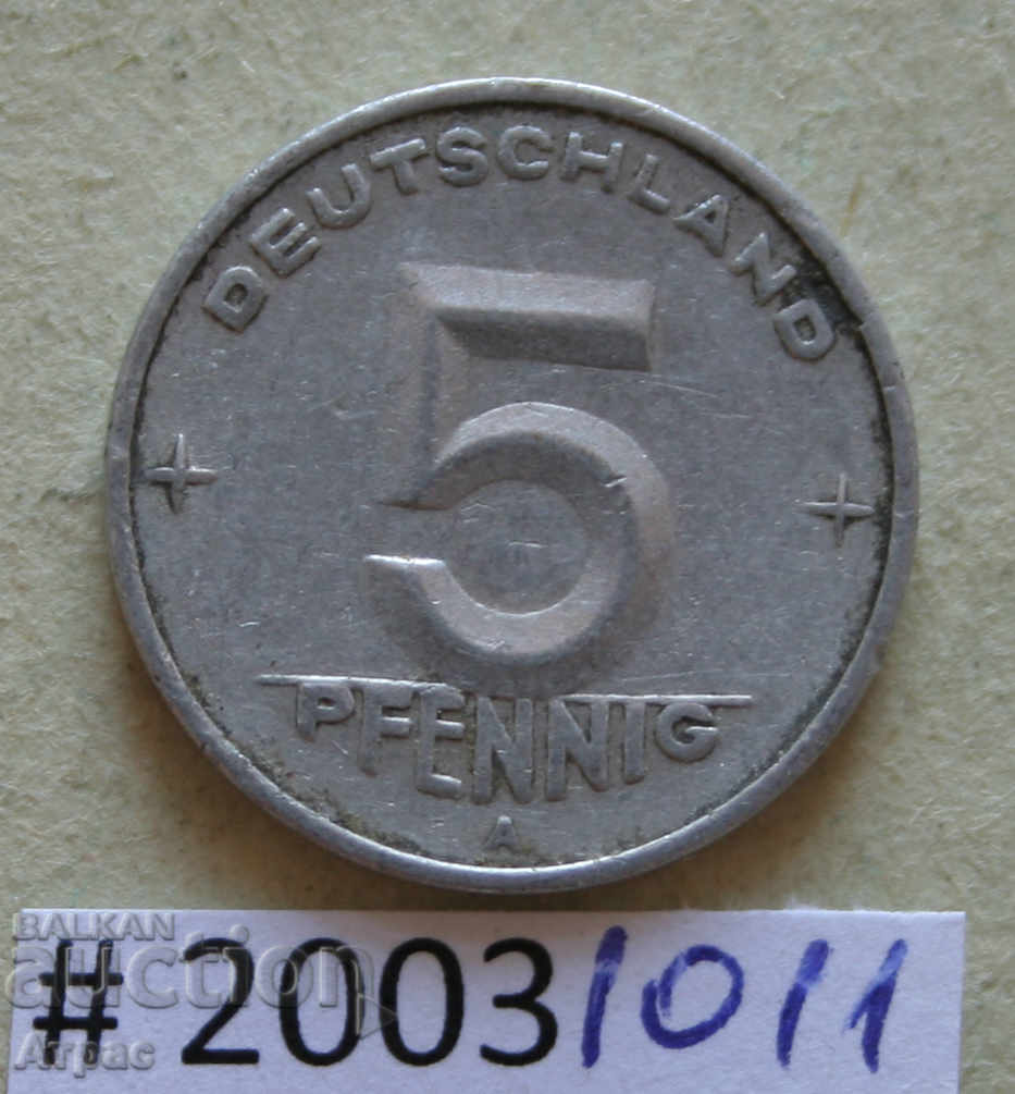 5 pfennig 1950 RDG