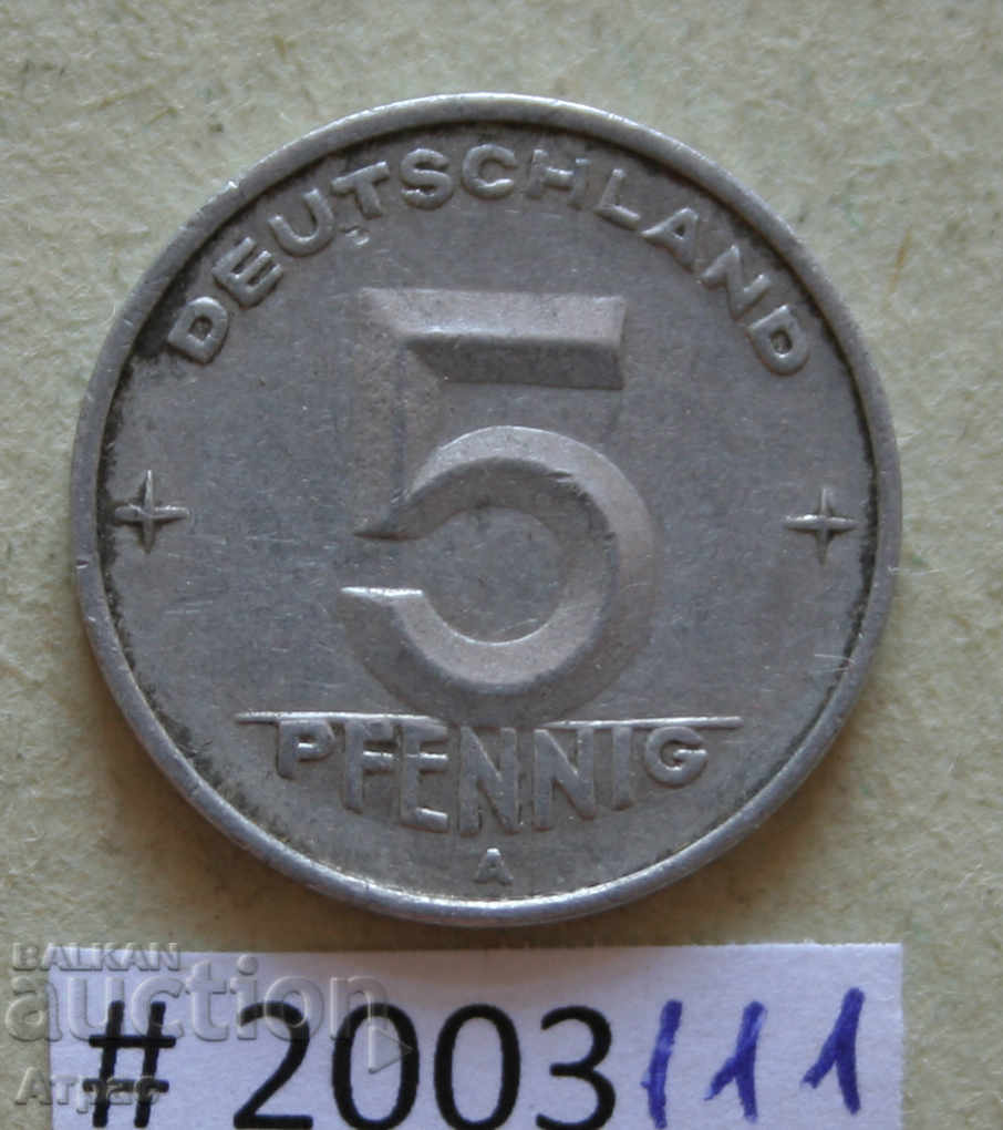 5 пфениг 1950 ГДР