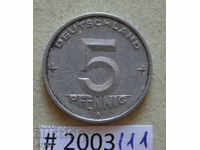 5 pfennig 1950 RDG