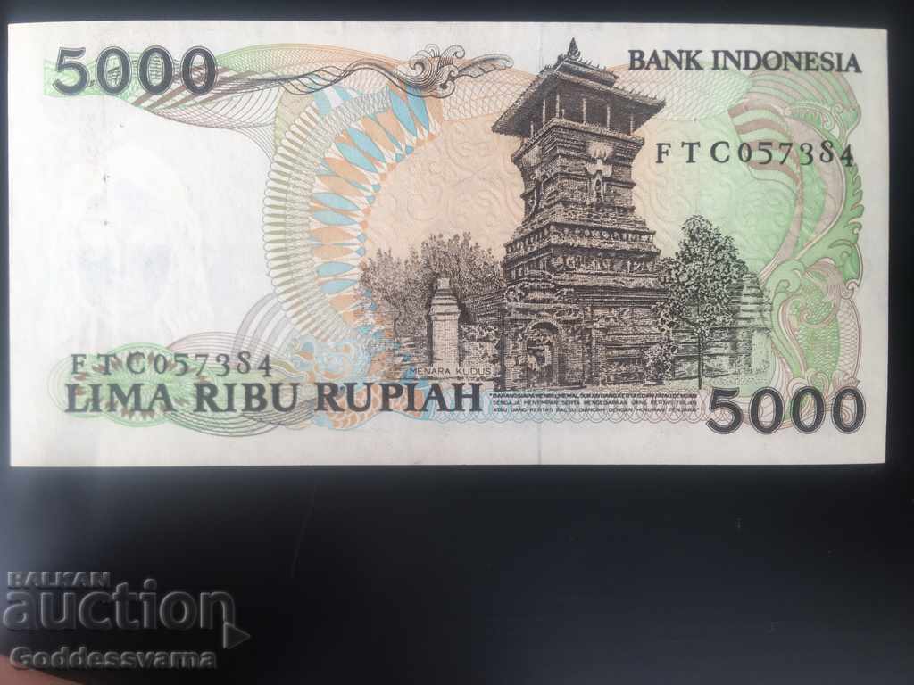 Indonezia 5000 Rupiah 1986 Pick 125 Ref 7384 cu preț 15.00 BGN | € 7.67 Indonezia 5000 Rupiah 1986 Pick 125 Ref 7384 cu preț 15.00 BGN | € 7.67