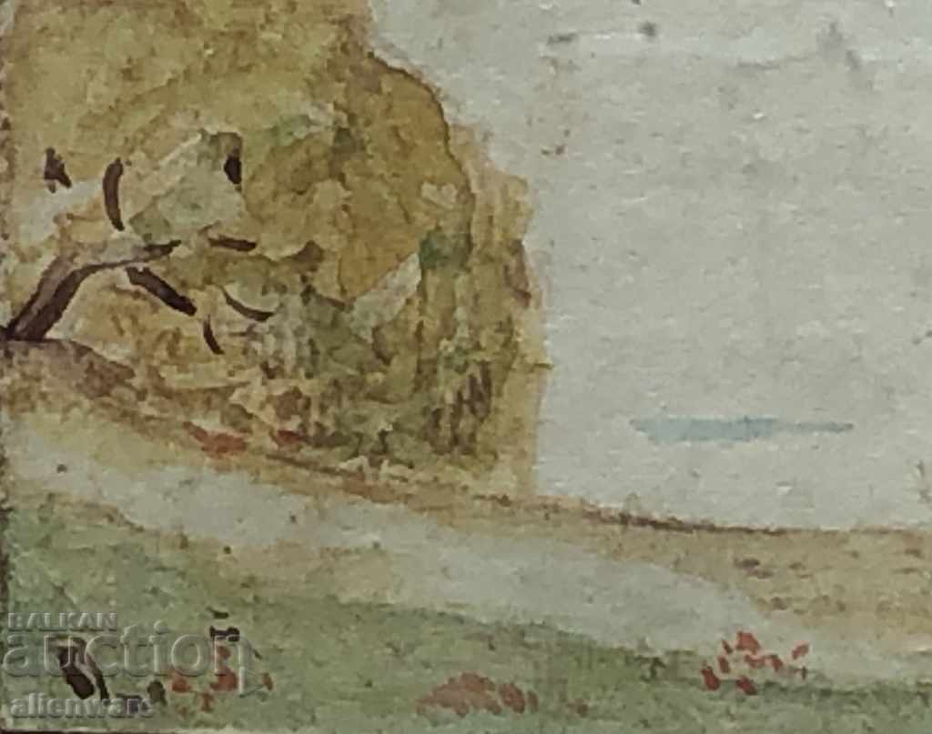 Delivery of Old small watercolor of Evgeni Djakovic-Varna Bay! Delivery of Old small watercolor of Evgeni Djakovic-Varna Bay!