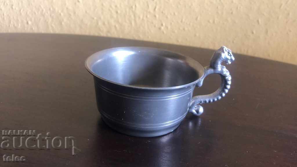 Beautiful metal coffee cup with markings with price 12.00 BGN | € 6.14 Beautiful metal coffee cup with markings with price 12.00 BGN | € 6.14
