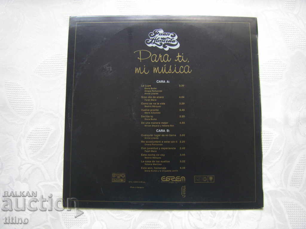 Delivery of ВTA 12503 - Juan Almeida – Para ti mi musica Delivery of ВTA 12503 - Juan Almeida – Para ti mi musica