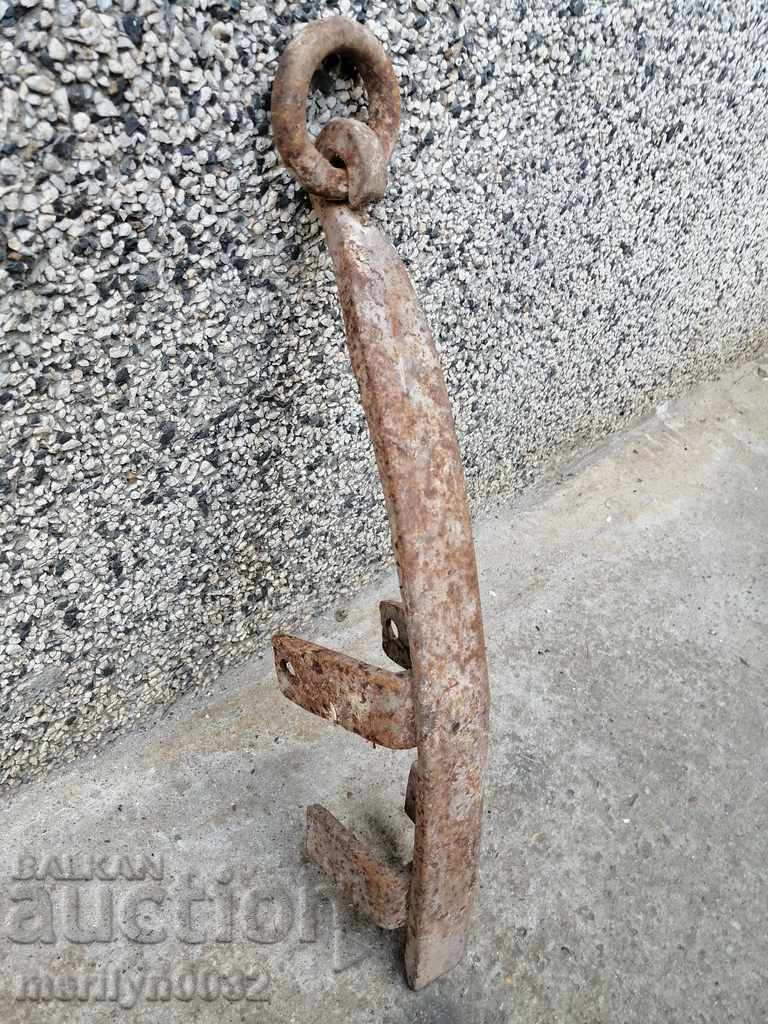 Auction Hand forged wagon brake, wrought iron Auction Hand forged wagon brake, wrought iron