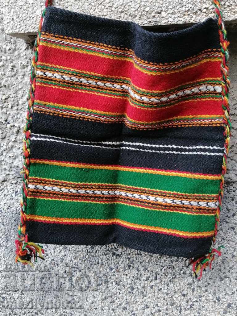 Licitație Geanta de Craciun antica tesuta manual, geanta