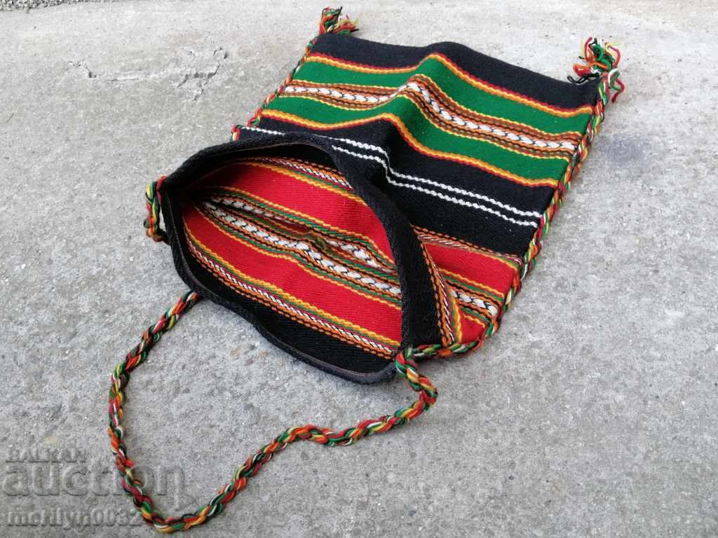 Antique υφαντά Koledarian τσάντα πουγκί