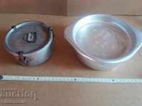 Lot of two aluminum jugs - read the auction carefully