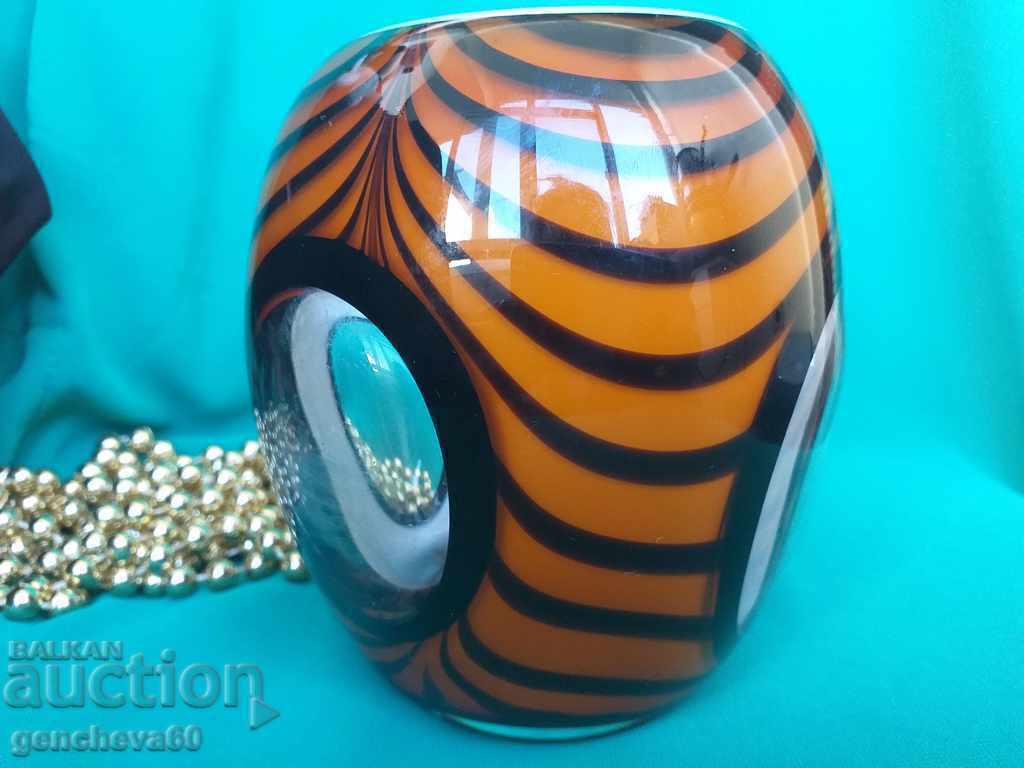 Murano!!! Rare crystal vase from the 60s, bonbonniere with price 80.00 BGN | € 40.90 Murano!!! Rare crystal vase from the 60s, bonbonniere with price 80.00 BGN | € 40.90