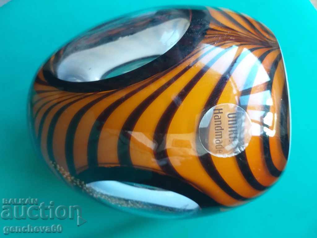 Murano!!! Rare crystal vase from the 60s, bonbonniere - 6