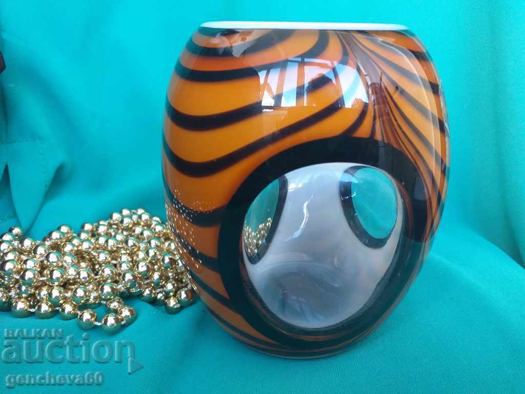 Murano!!! Vază rară de cristal, anii '60, bonieră - 7