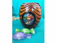 Murano!!! Rare crystal vase from the 60s, bonbonniere