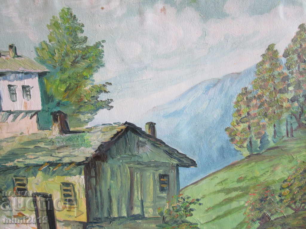 Delivery of Old painting, oil, cardboard, signed - Tanev, 48x37cm Delivery of Old painting, oil, cardboard, signed - Tanev, 48x37cm