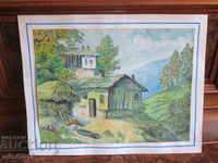 Παλιά ζωγραφική, λάδι, χαρτόνι, υπογραφή - Tanev, 48x37 cm.