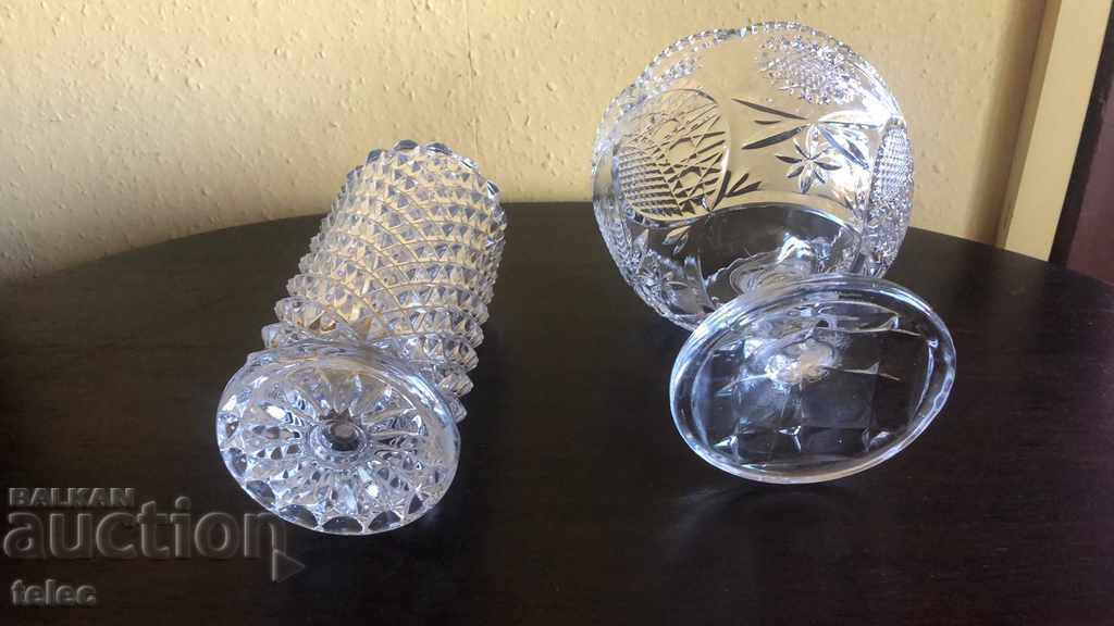 Κρυστάλλινο βάζο και μπολ - 6 Κρυστάλλινο βάζο και μπολ - 6