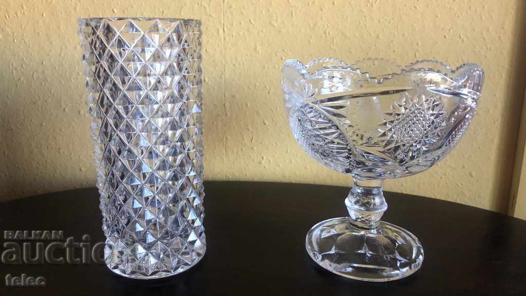 Кристална ваза и купа