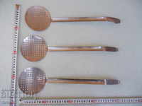 Lot of 3 pcs. slotted spoons of sauce