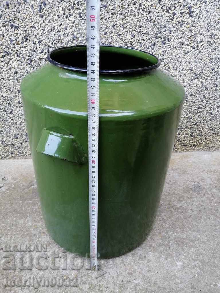 Enamelled container rubber bucket with price 65.00 BGN | € 33.23 Enamelled container rubber bucket with price 65.00 BGN | € 33.23