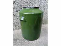 Enamelled container rubber bucket