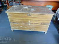 Old authentic large rustic chest chest