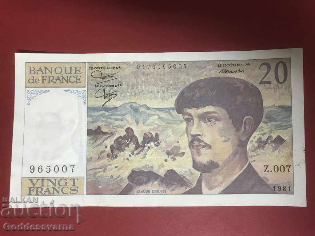 France 20 Francs 1981 Επιλογή 151a Ref 5007