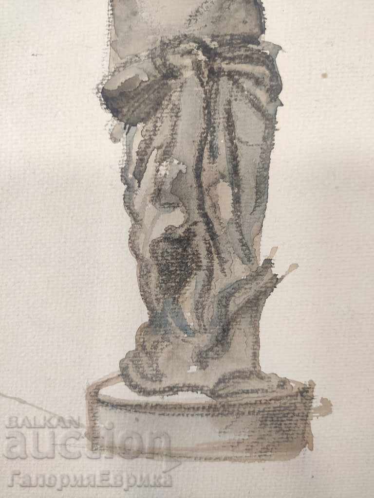 Delivery of Old drawing "Female statue"