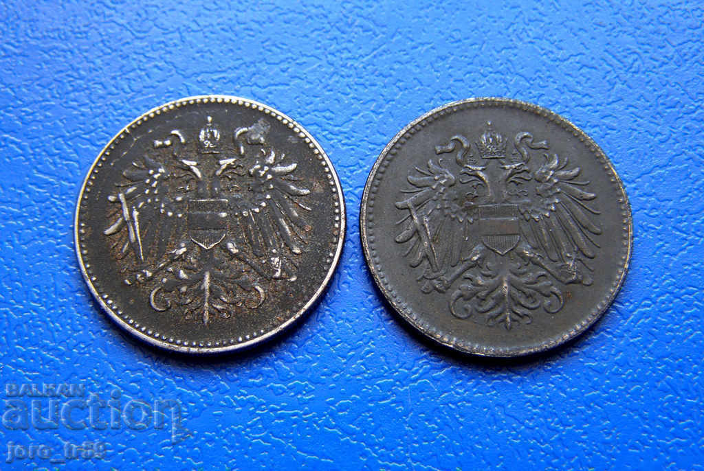 Austria - 2 buc. 20 Heller /20 Heller/ - 1916, 1918 cu preț 1.50 BGN | € 0.77