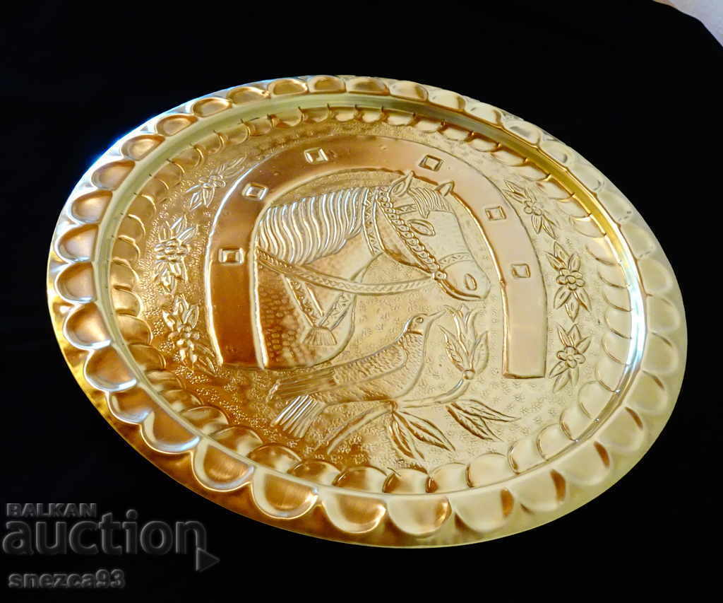 Delivery of Bronze panel, plate with Horse, Horseshoe, Dove, for luck Delivery of Bronze panel, plate with Horse, Horseshoe, Dove, for luck
