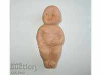 Old rubber toy mini doll baby Japan
