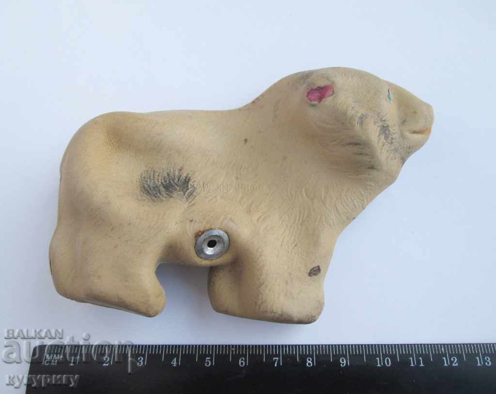 Old rubber toy mini polar bear japan - 5
