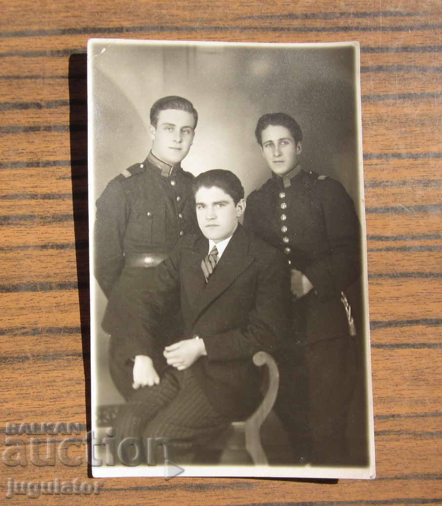 WWII Kingdom of Bulgaria military photo of Burgas sailor officers