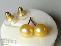 EARRINGS WITH NATURAL YELLOW PEARLS (6)