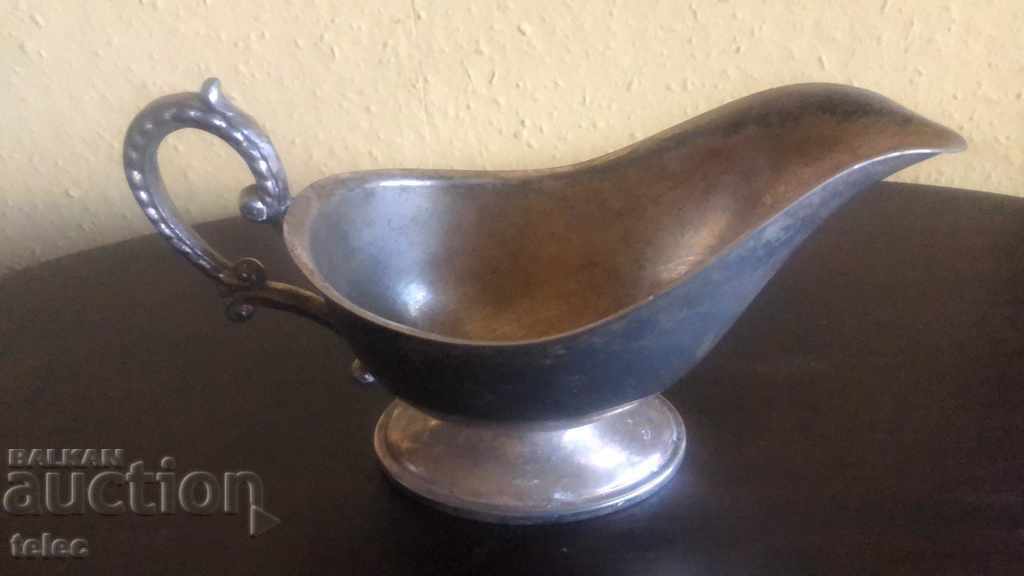 Beautiful metal saucer with handle - reduced price
