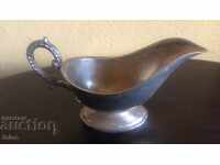 Beautiful metal saucer with handle - reduced price