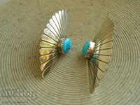 Silver EARRINGS, 925 Silver and Turquoise, 52 mm / 18 mm