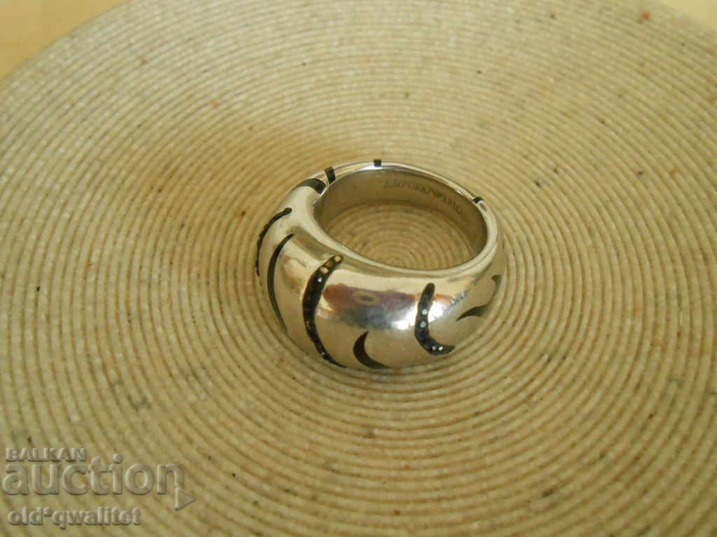 Auction BEAUTIFUL SILVER RING, Emporio Armani, SILVER 925 Auction BEAUTIFUL SILVER RING, Emporio Armani, SILVER 925