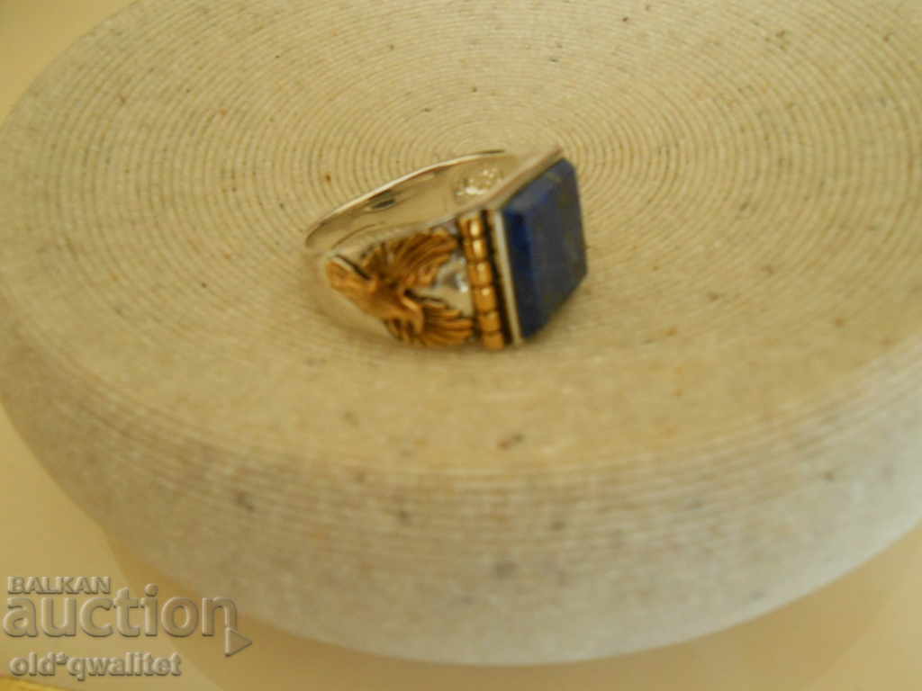 Men's silver ring with gilding, EAGLE, Silver 925 with price 197.00 BGN | € 100.72 Men's silver ring with gilding, EAGLE, Silver 925 with price 197.00 BGN | € 100.72