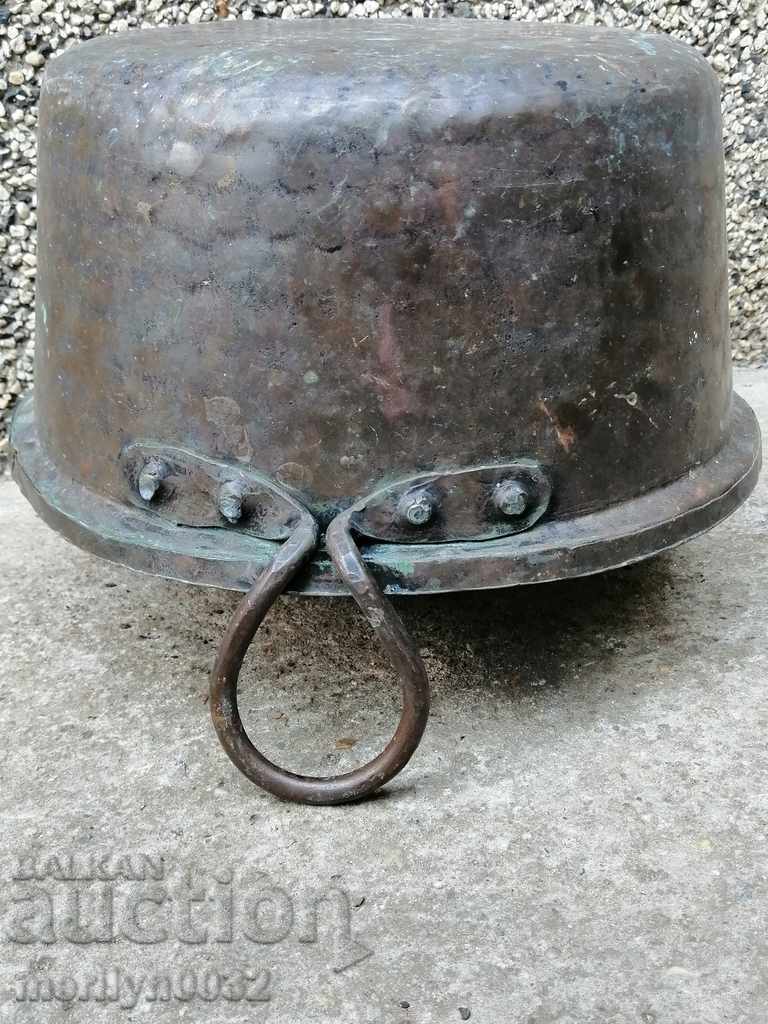 Old tin pot, copper copper vessel without lid - 5 Old tin pot, copper copper vessel without lid - 5