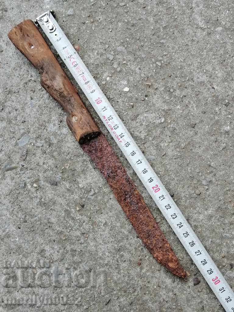 Old hand-forged butcher knife dagger fist - 5 Old hand-forged butcher knife dagger fist - 5