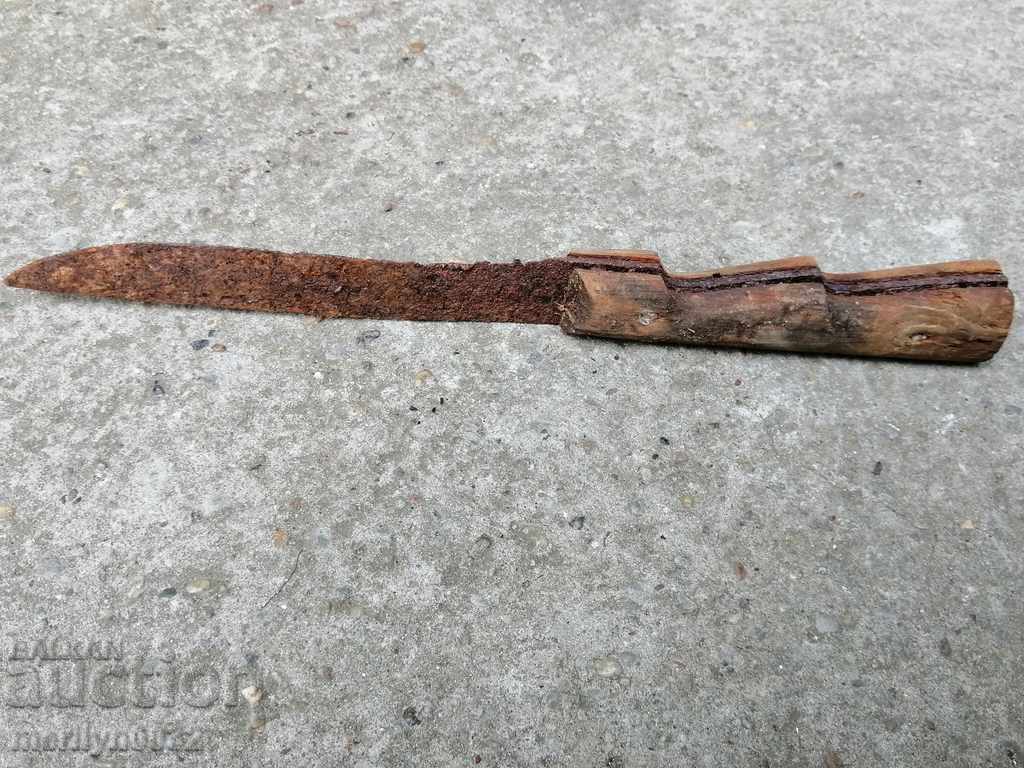 Old hand-forged butcher knife dagger fist - 6 Old hand-forged butcher knife dagger fist - 6