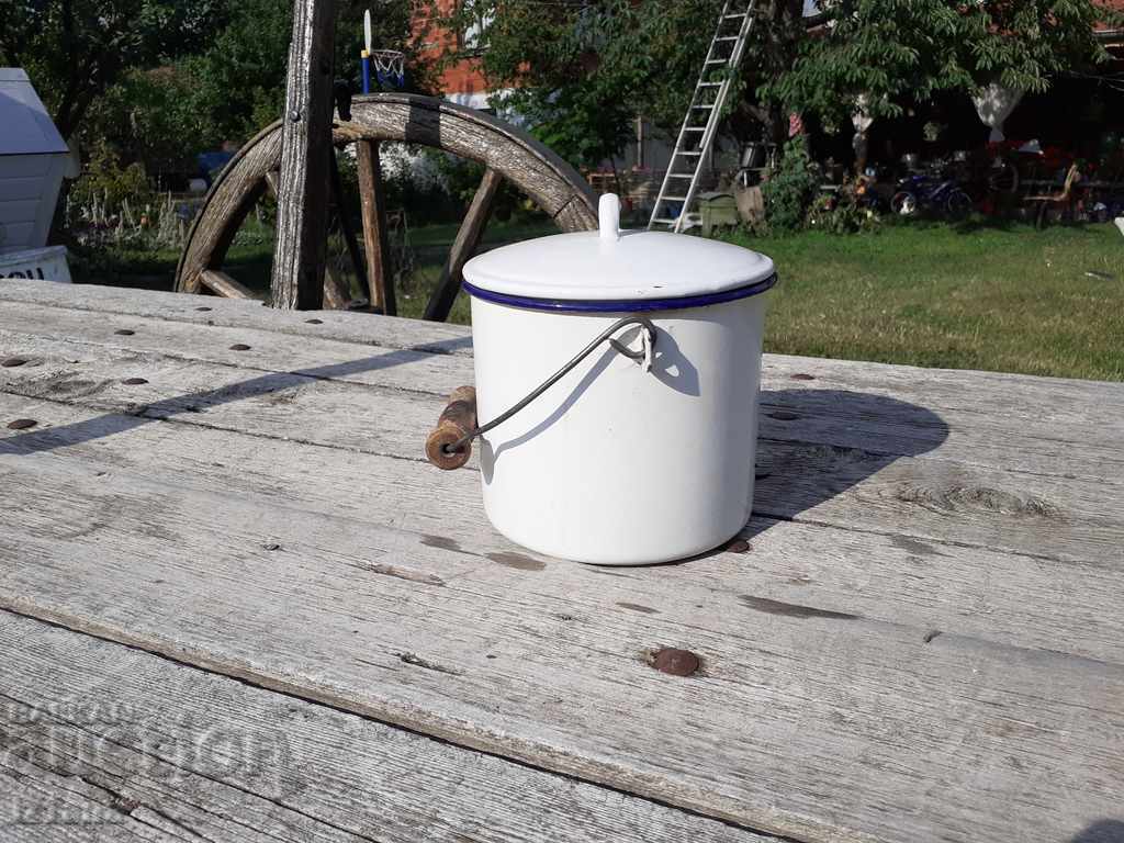 Old enameled saucepan Old enameled saucepan