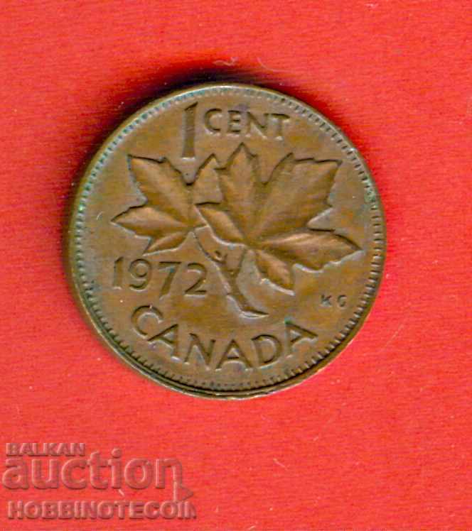КАНАДА CANADA 1 цент емисия - issue 1972 - КРАЛИЦА