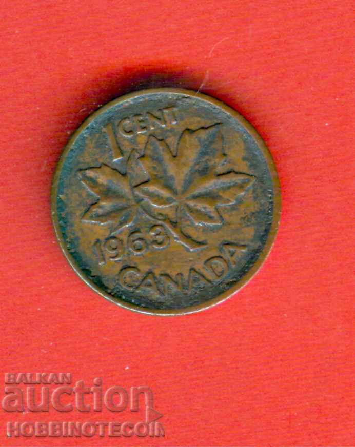 КАНАДА CANADA 1 цент емисия - issue 1963 - КРАЛИЦА