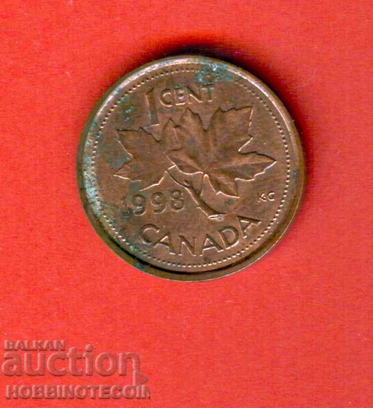 КАНАДА CANADA 1 цент емисия - issue 1998 - КРАЛИЦА