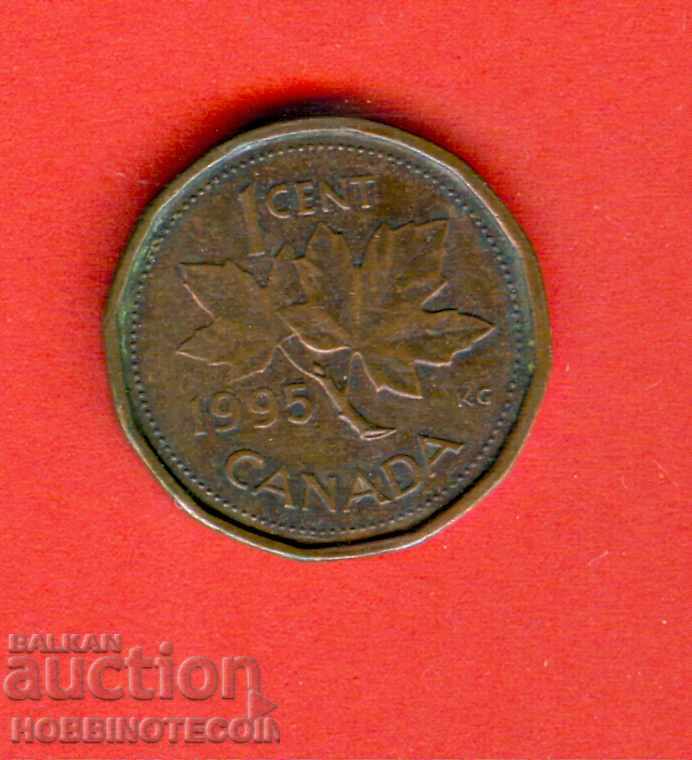 КАНАДА CANADA 1 цент емисия - issue 1995 - КРАЛИЦА