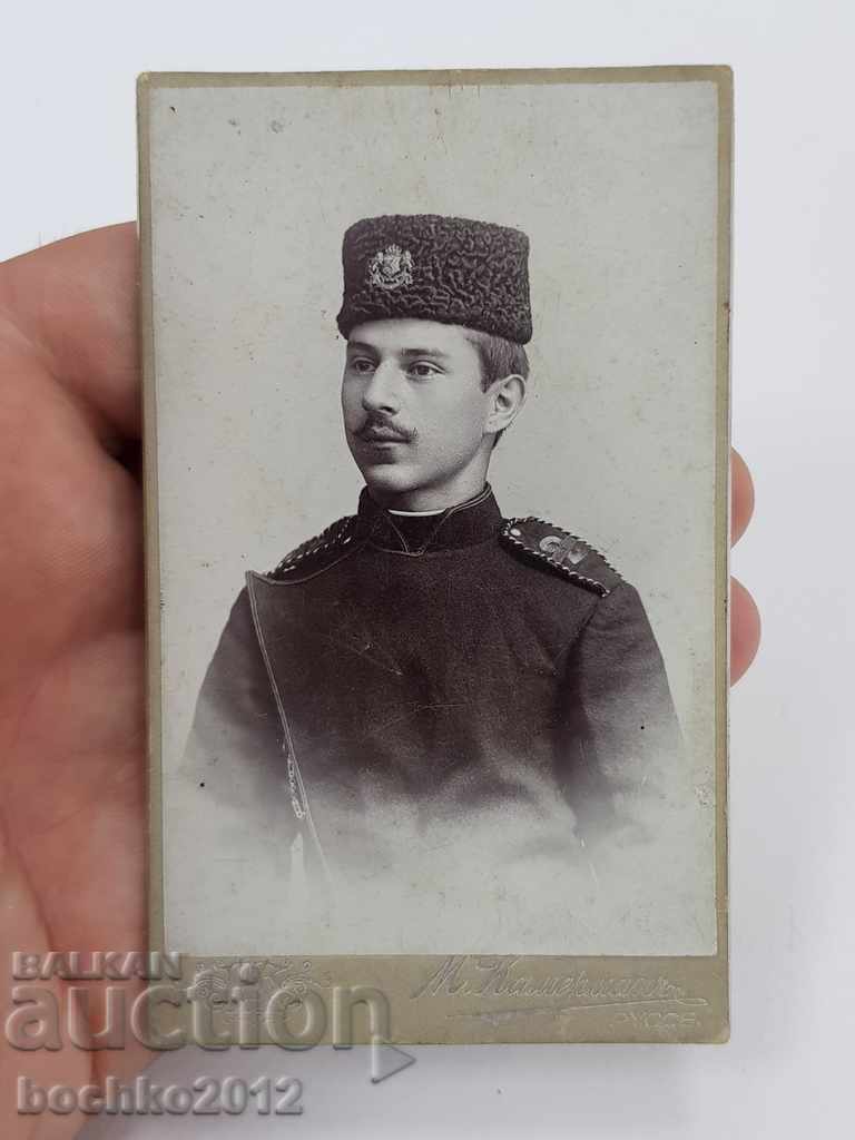 Рядка българска княжеска фотография войник Русе 1900 г.