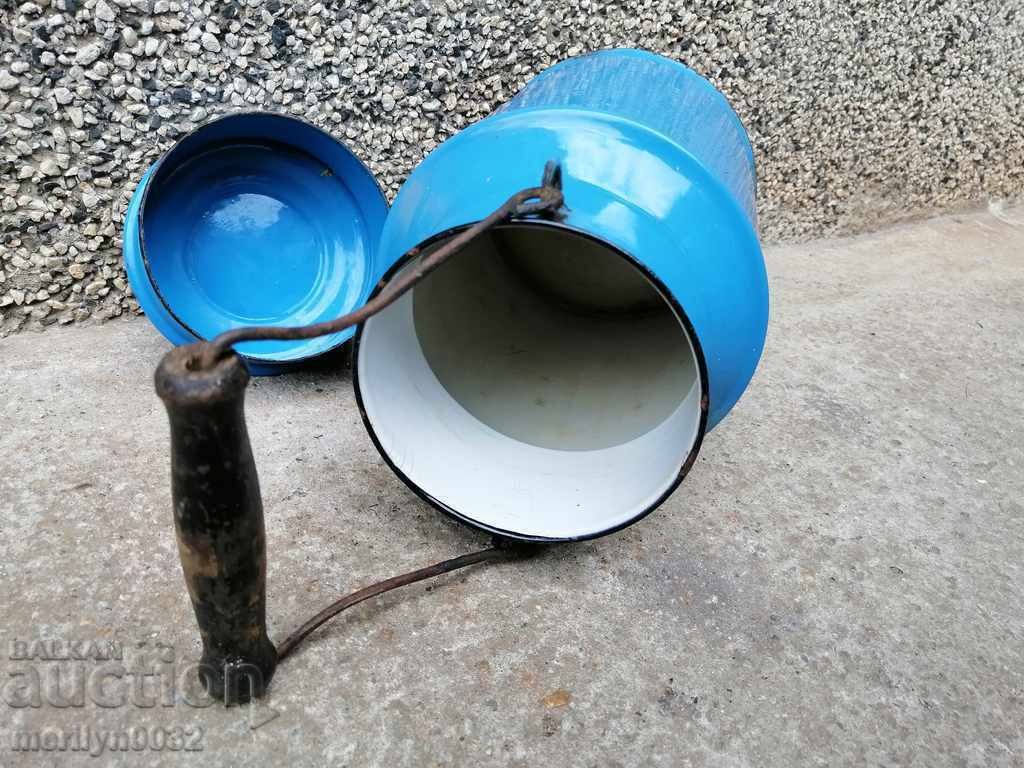 Old jug with handle, enameled dish, enamel, rubber bucket - 7 Old jug with handle, enameled dish, enamel, rubber bucket - 7
