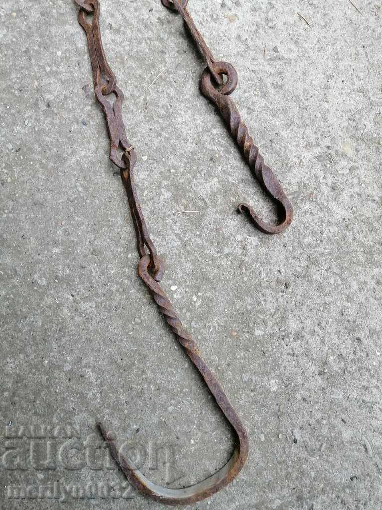Vechiul cârlig lanț forjat, cârlige cuier lanț focar - 5 Vechiul cârlig lanț forjat, cârlige cuier lanț focar - 5